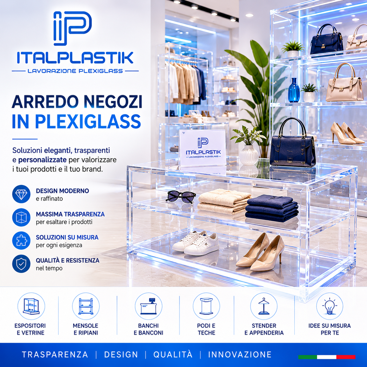 Arredo Negozi in Plesxiglass